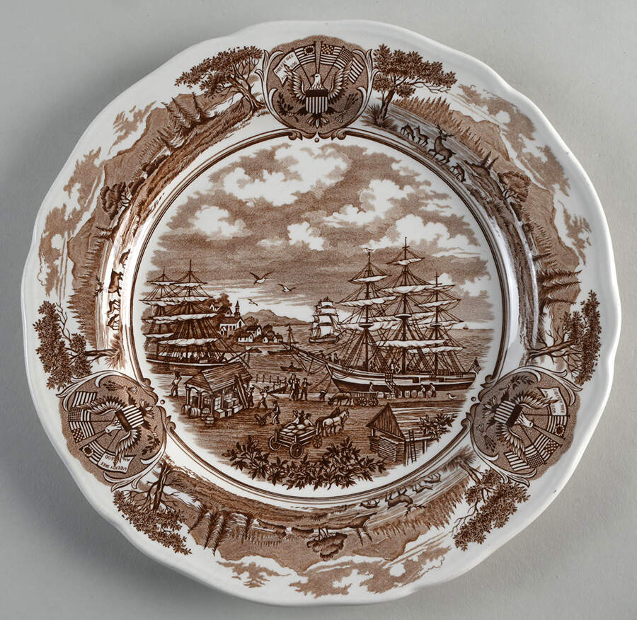 American Legend Brown Dinner Plate by J & G Meakin-1