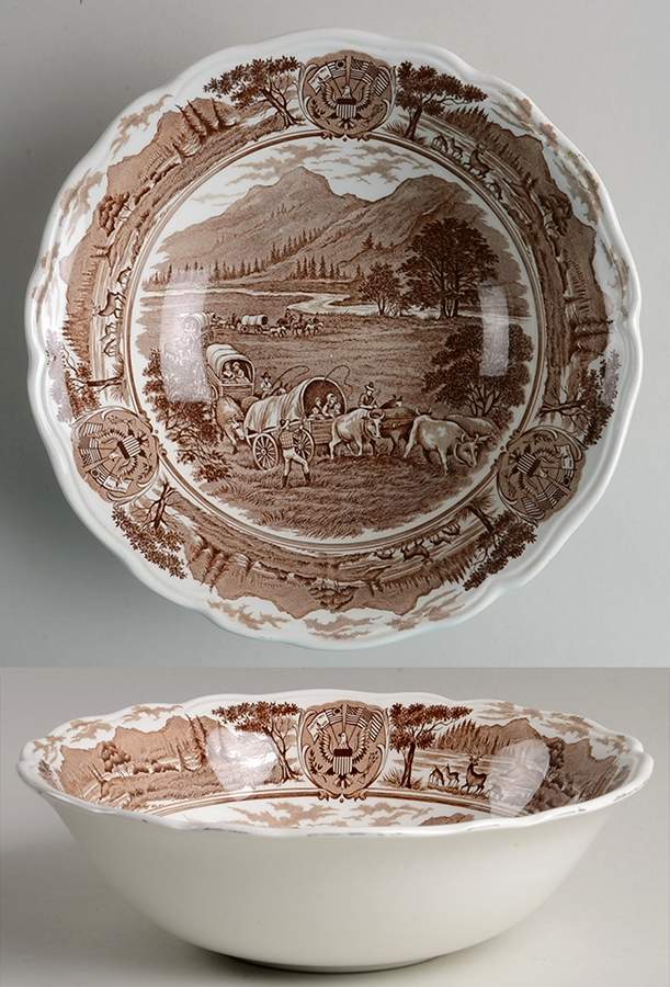 American Legend Brown 8" Round Vegetable Bowl by J & G Meakin-1