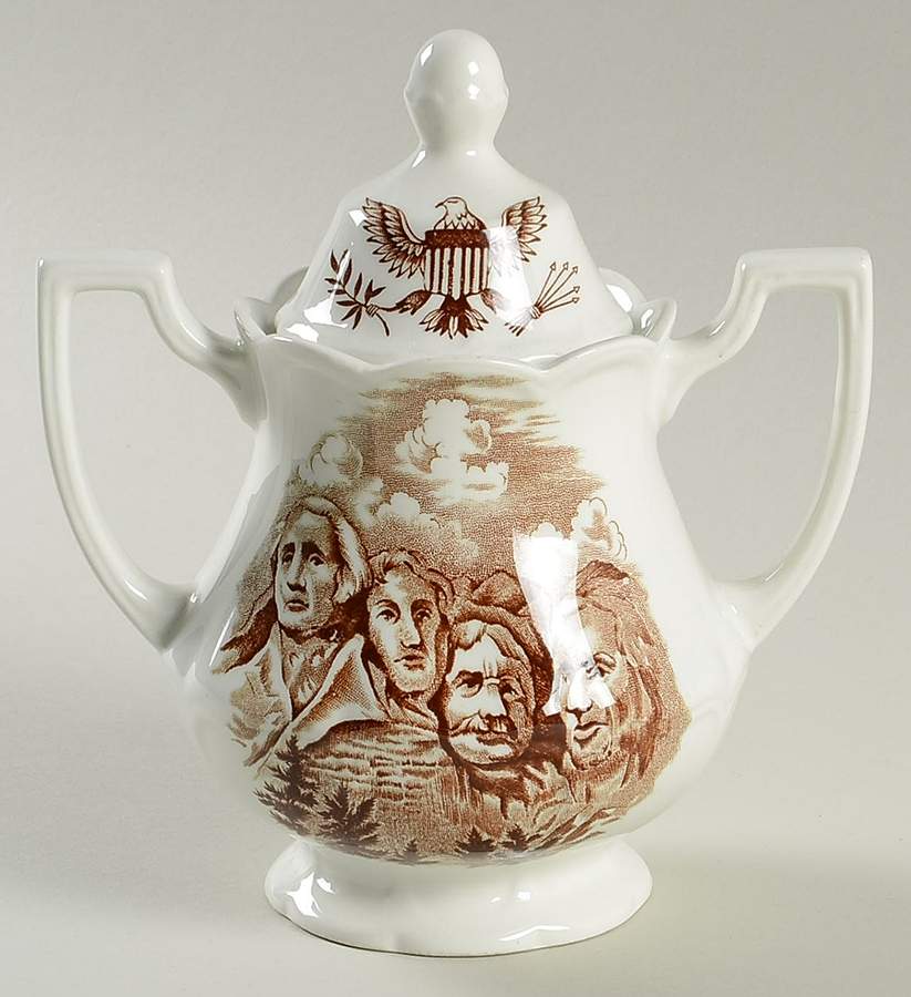 American Legend Brown Sugar Bowl & Lid by J & G Meakin-1