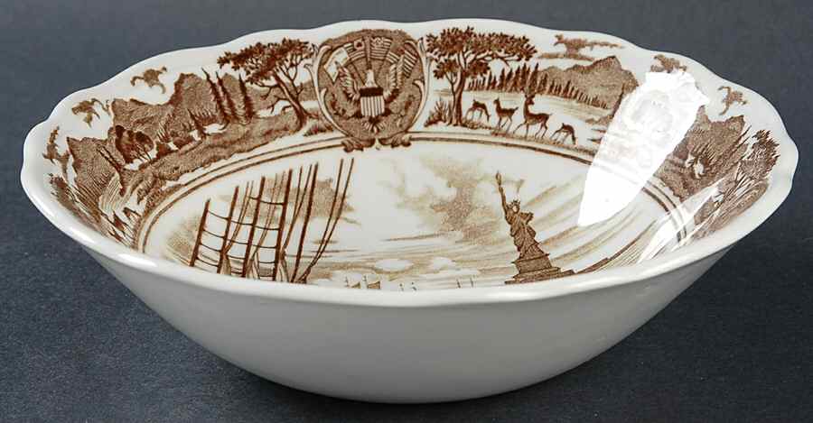 American Legend Brown Coupe Cereal Bowl by J & G Meakin-1