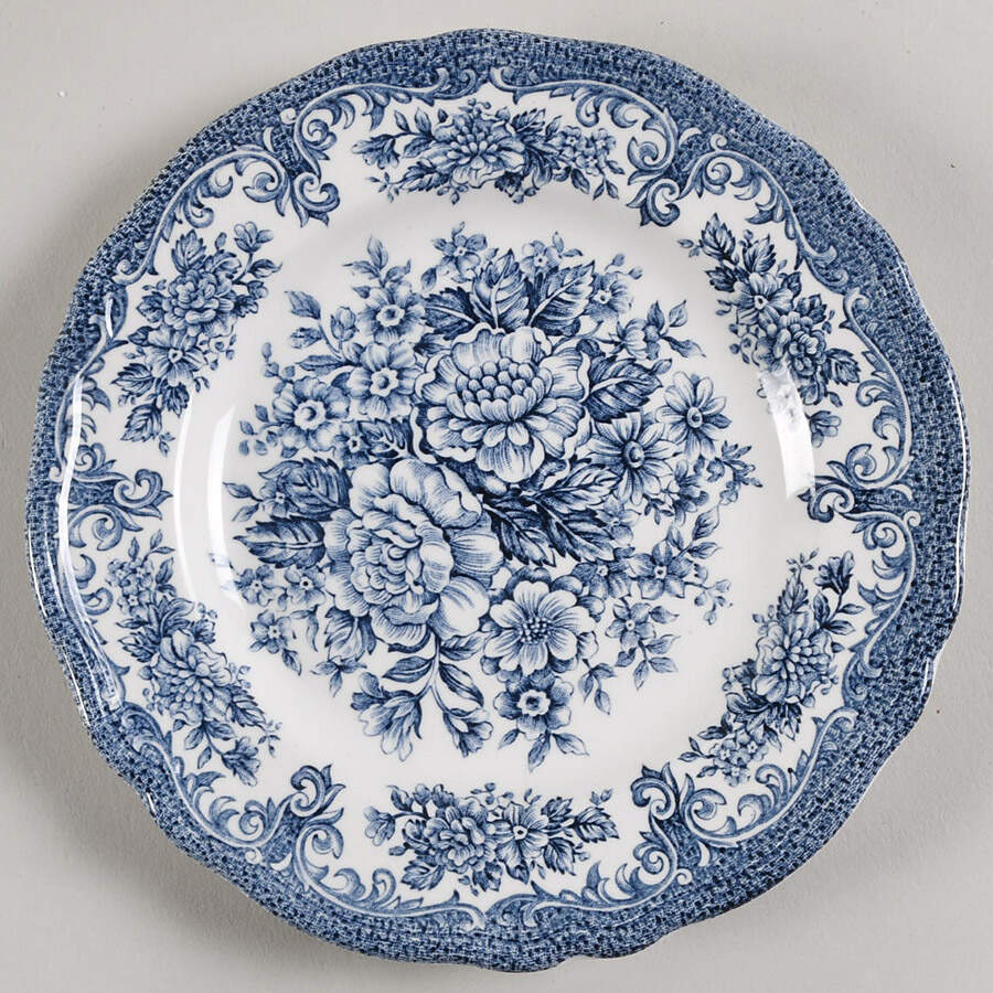 Avondale Blue Bread & Butter Plate by J & G Meakin-1
