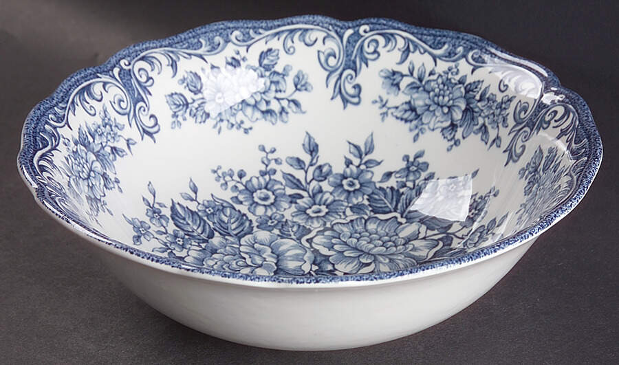 Avondale Blue 8" Round Vegetable Bowl by J & G Meakin-1
