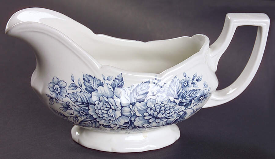 Avondale Blue Gravy Boat by J & G Meakin-1