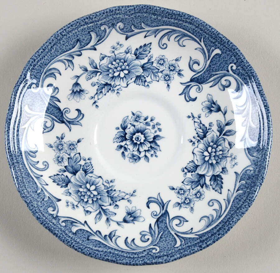 Avondale Blue Saucer for Flat Cup by J & G Meakin-1