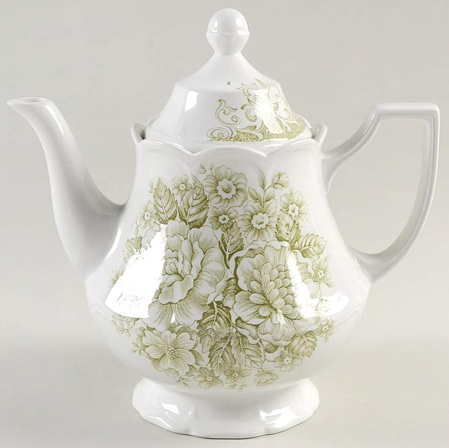 Avondale Green Teapot & Lid by J & G Meakin-1