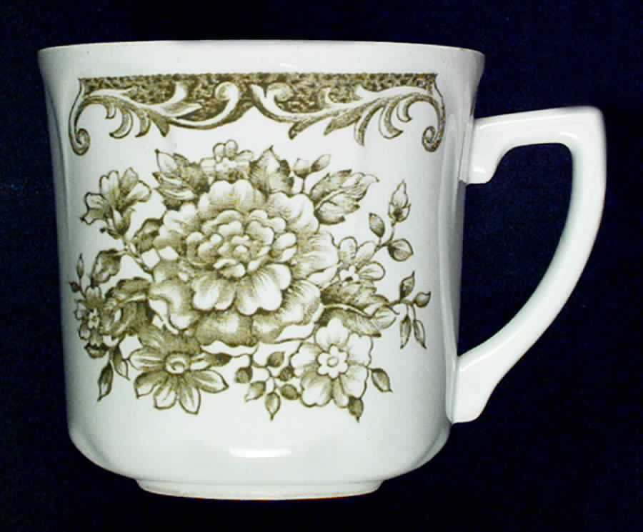 Avondale Green Flat Cup by J & G Meakin-1