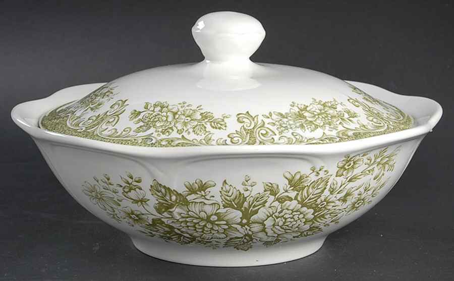 Avondale Green Round Covered Vegetable by J & G Meakin-1