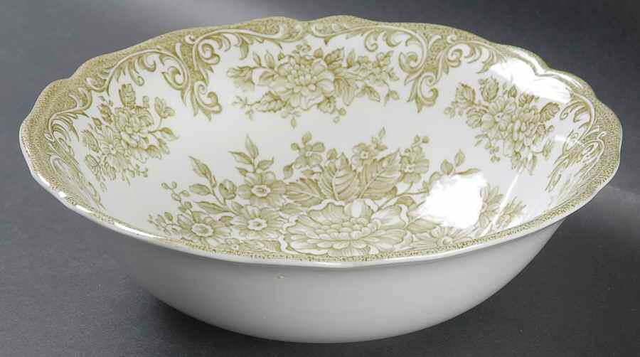 Avondale Green 8" Round Vegetable Bowl by J & G Meakin-1