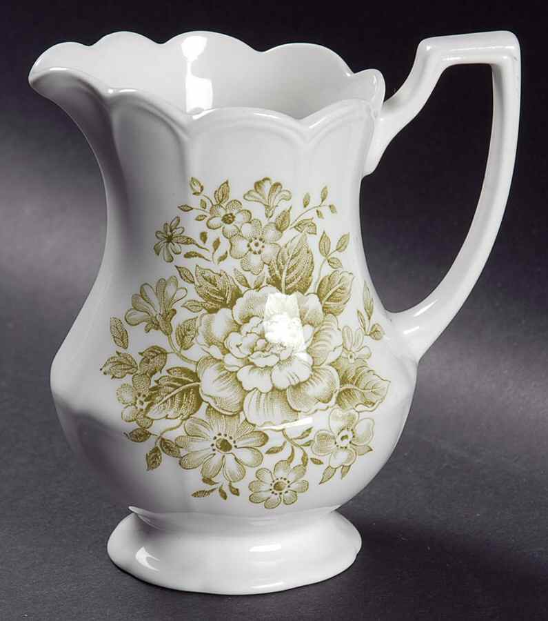 Avondale Green Creamer by J & G Meakin-1