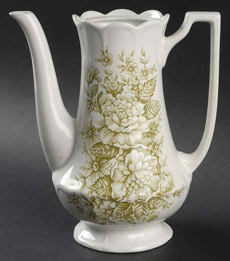 Avondale Green Coffee Pot No Lid by J & G Meakin-1