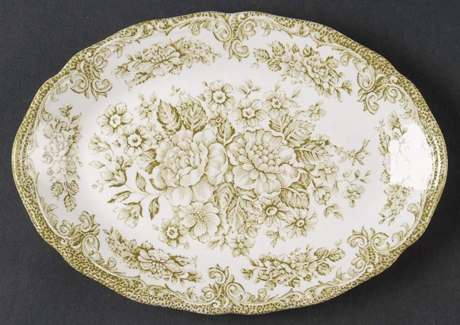 Avondale Green Relish/Gravy Underplate by J & G Meakin-1