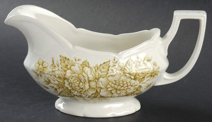 Avondale Green Gravy Boat by J & G Meakin-1