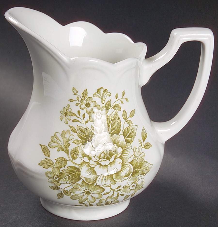 Avondale Green Creamer by J & G Meakin-1