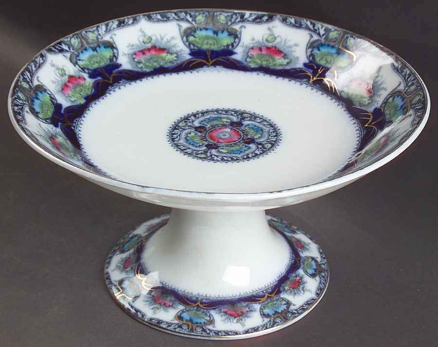 Balmoral Blue Multicolor Round Compote (Height X Width) by J & G Meakin-1