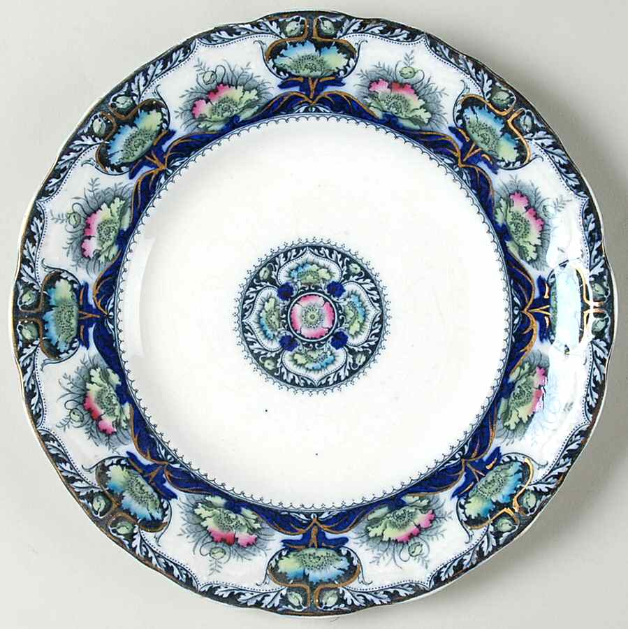 Balmoral Blue Multicolor Luncheon Plate by J & G Meakin-1