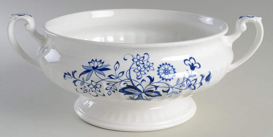 Blue Nordic Tureen No Lid by J & G Meakin-1
