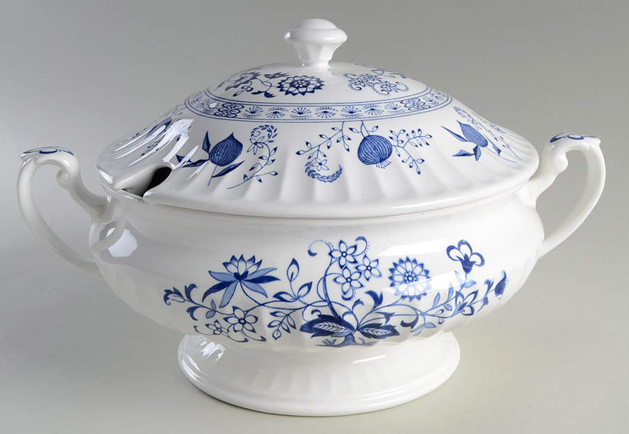 Blue Nordic Tureen & Lid by J & G Meakin-1