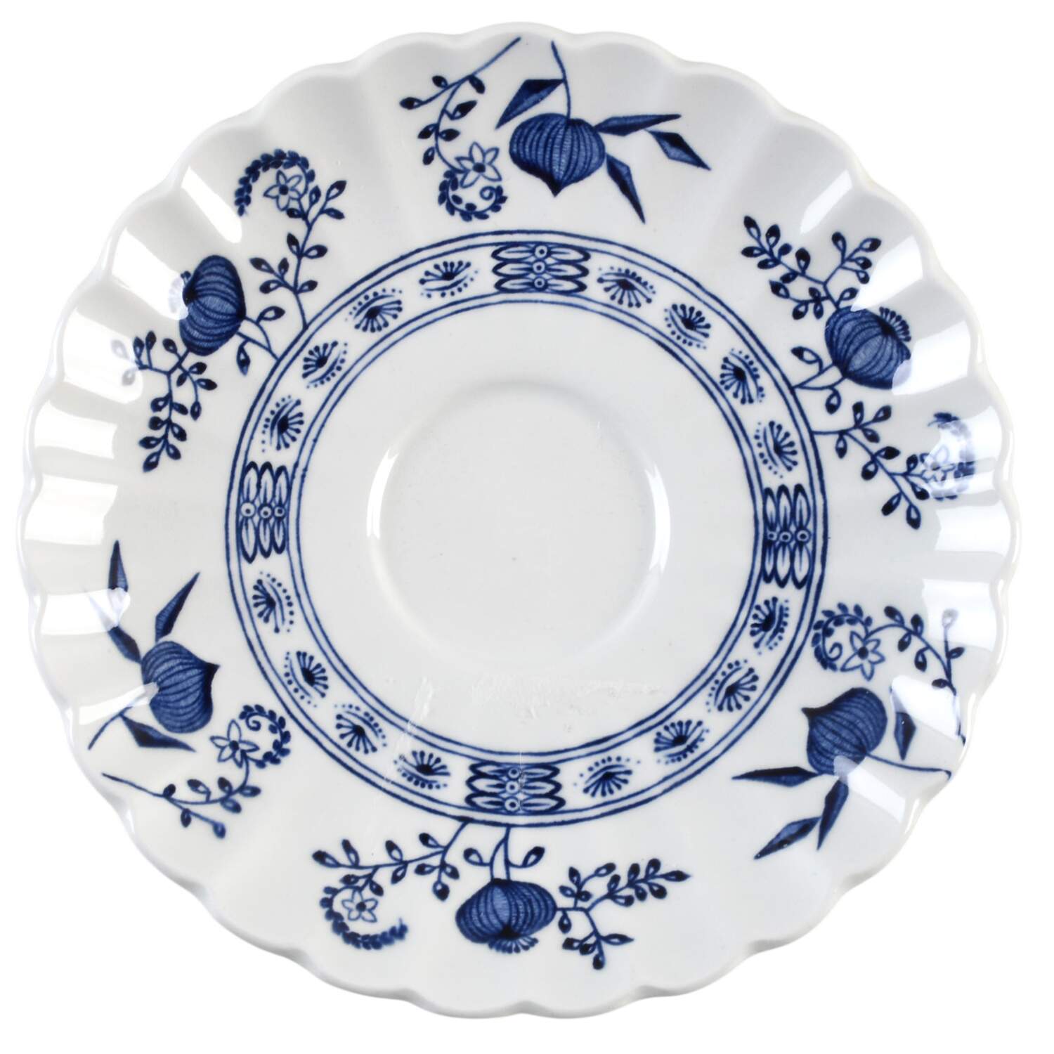 Blue Nordic Saucer for Flat Cup by J & G Meakin-1