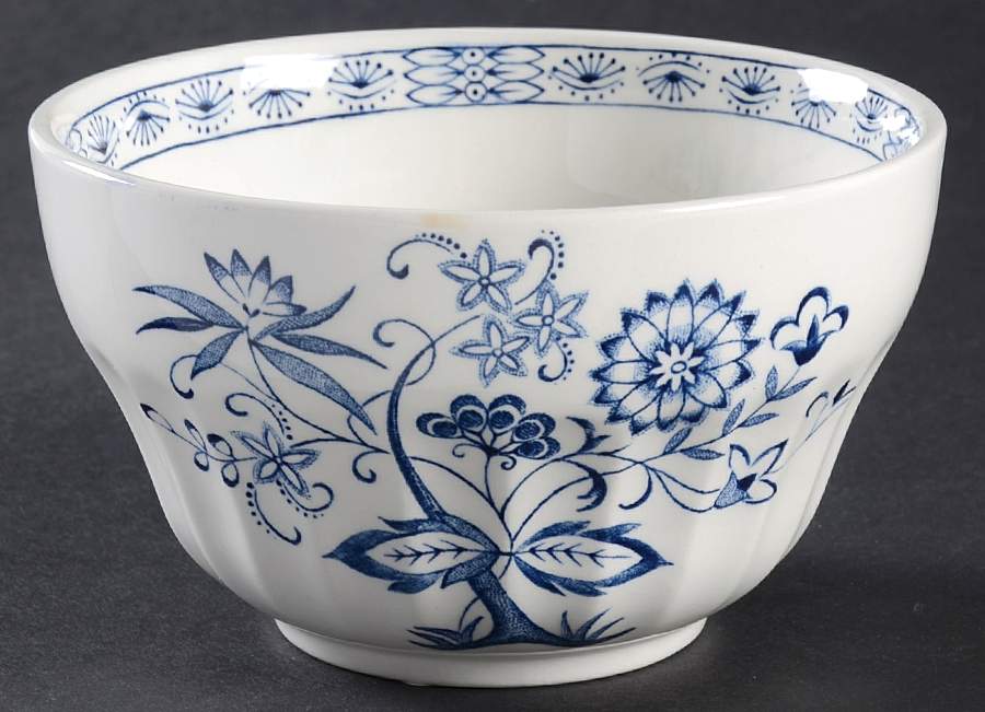 Blue Nordic Open Sugar Bowl by J & G Meakin-1