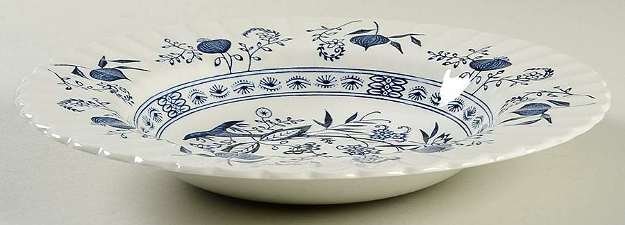 Blue Nordic Large Rim Soup Bowl by J & G Meakin-1