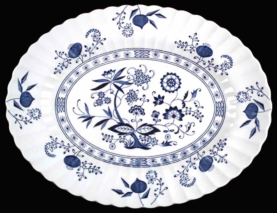 Blue Nordic 15" Oval Serving Platter by J & G Meakin-1