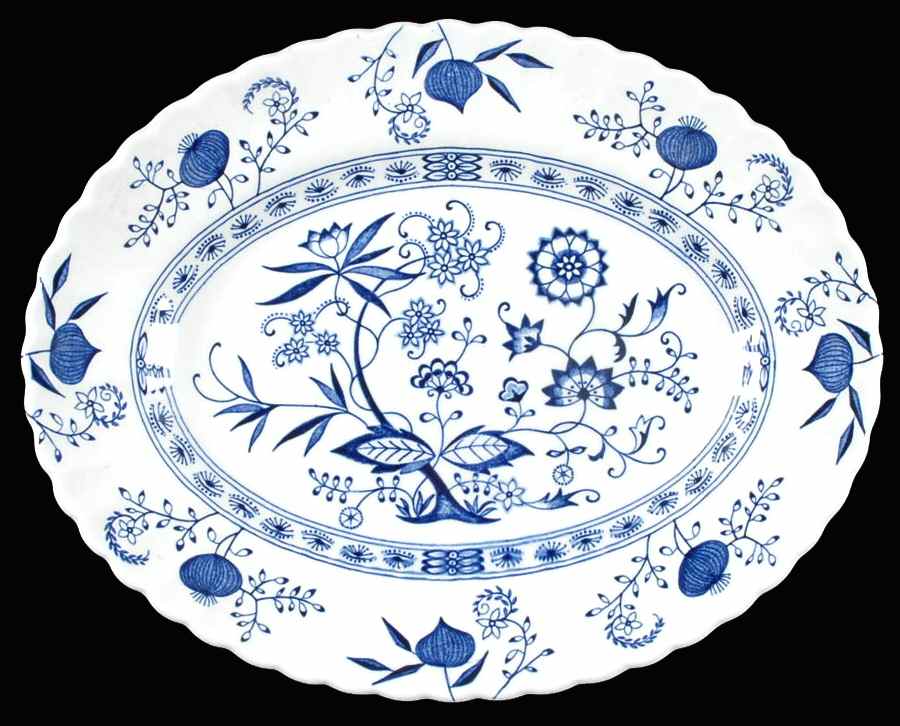 Blue Nordic 11" Oval Serving Platter by J & G Meakin-1