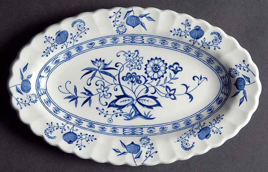 Blue Nordic Relish/Gravy Underplate by J & G Meakin-1