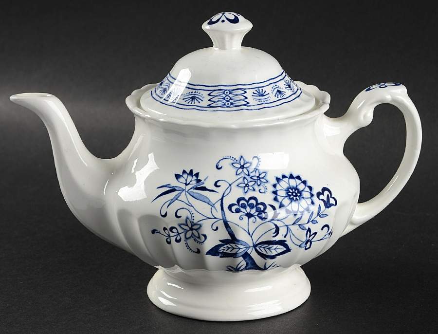 Blue Nordic Mini Teapot & Lid by J & G Meakin-1