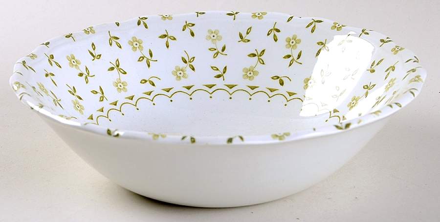 Blossom Time Green Coupe Cereal Bowl by J & G Meakin-1