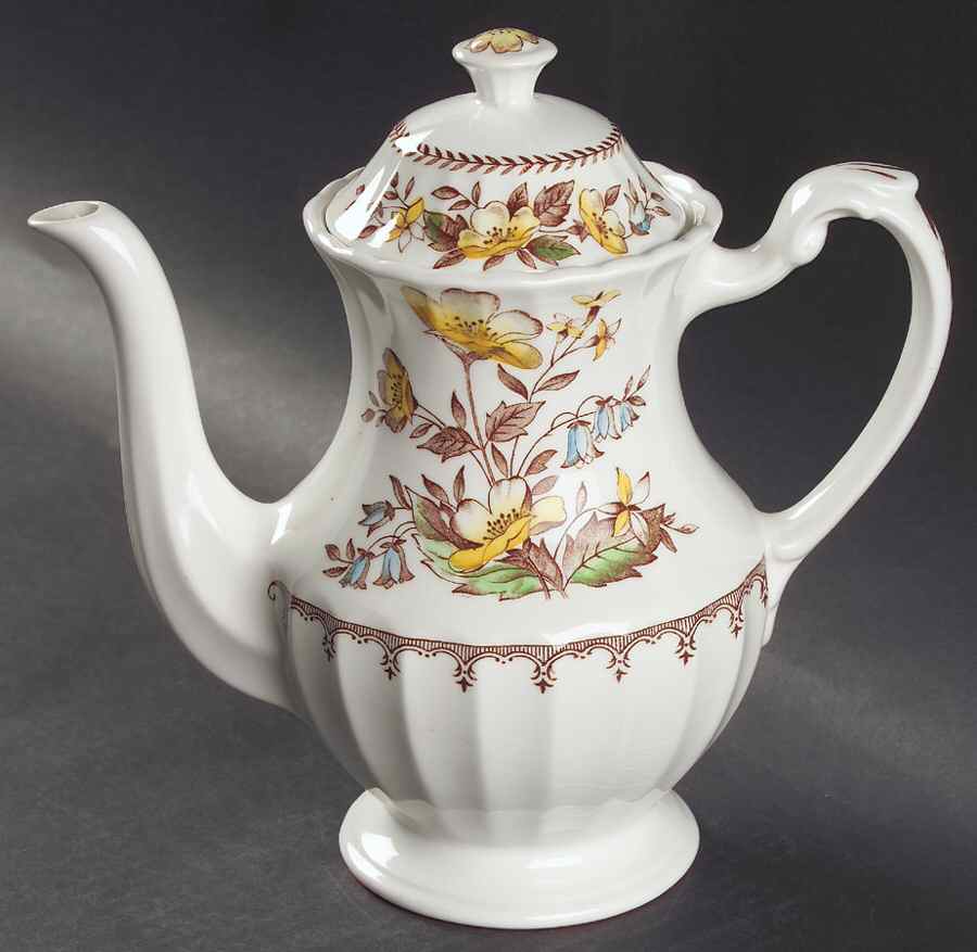Braemar Coffee Pot & Lid by J & G Meakin-1