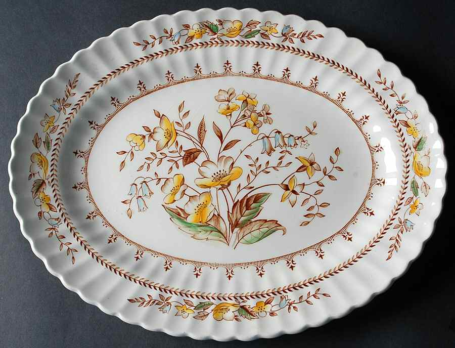Braemar 12" Oval Serving Platter by J & G Meakin-1