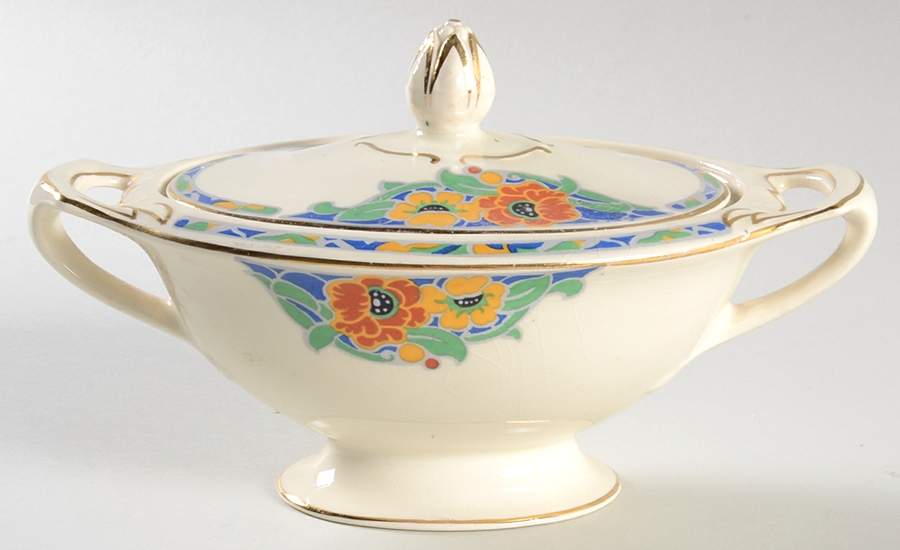 Brighton Sugar Bowl & Lid by J & G Meakin-1