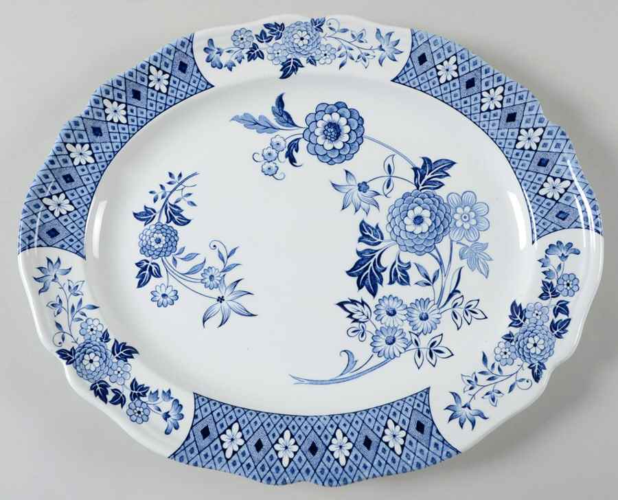 Cathay 12" Oval Serving Platter by J & G Meakin-1