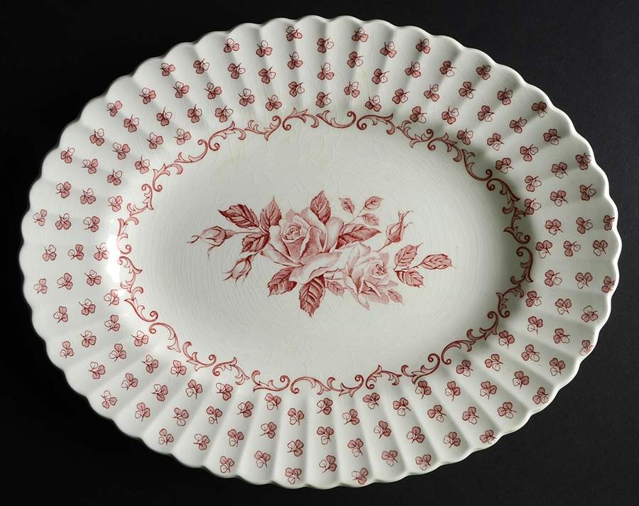 Chantilly 12" Oval Serving Platter by J & G Meakin-1