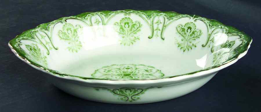 Chatham Green 10" Oval Vegetable Bowl by J & G Meakin-1