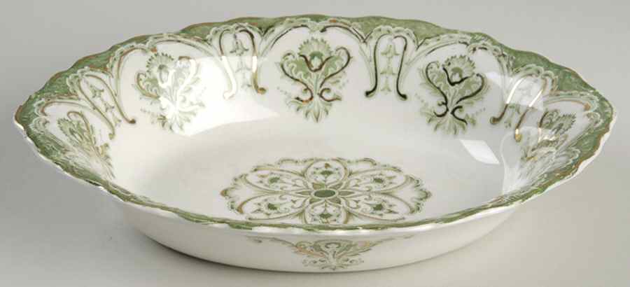 Chatham Green 9" Oval Vegetable Bowl by J & G Meakin-1