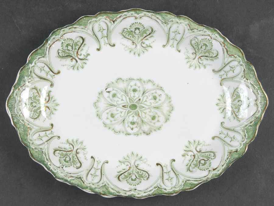 Chatham Green 10" Oval Serving Platter by J & G Meakin-1