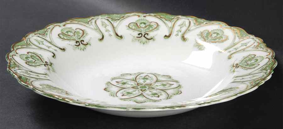 Chatham Green Large Rim Soup Bowl by J & G Meakin-1