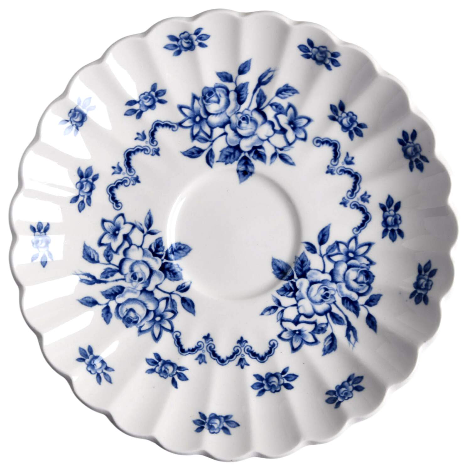 Chatsworth Blue Saucer by J & G Meakin-1