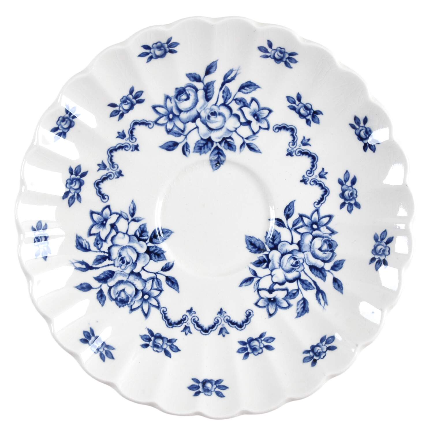 Chatsworth Blue Saucer for Flat Cup by J & G Meakin-1