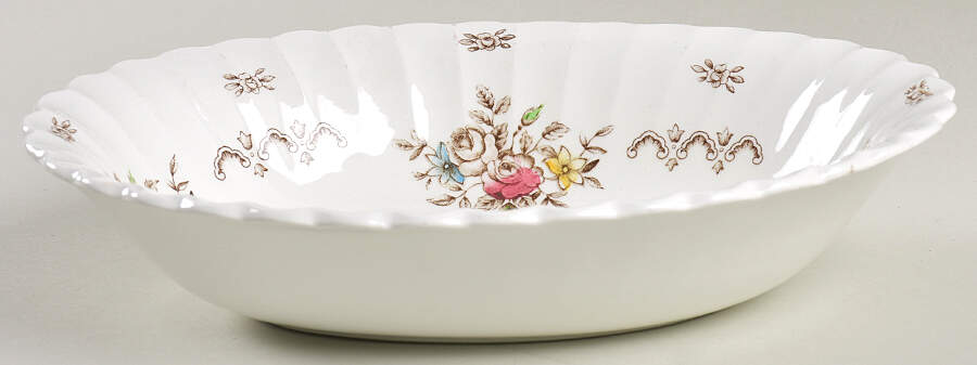 Chatsworth Multicolor 9" Oval Vegetable Bowl by J & G Meakin-1