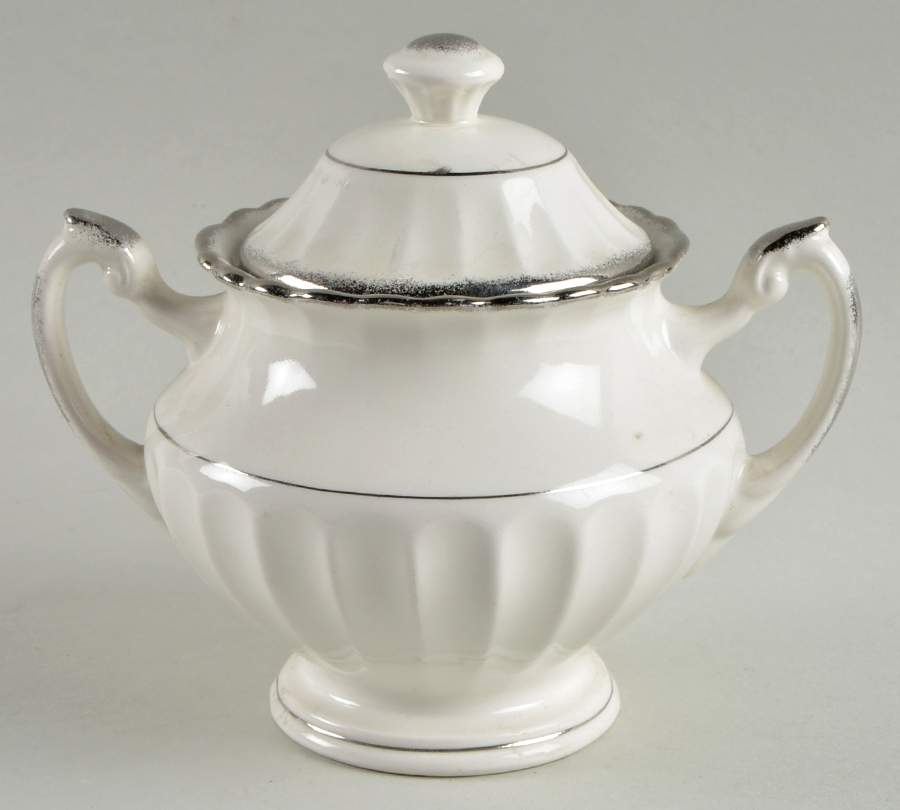 Cheltenham Silver Sugar Bowl & Lid by J & G Meakin-1