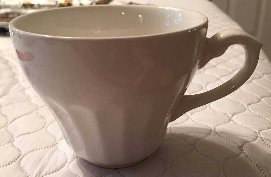 Classic White Flat Cup by J & G Meakin-1