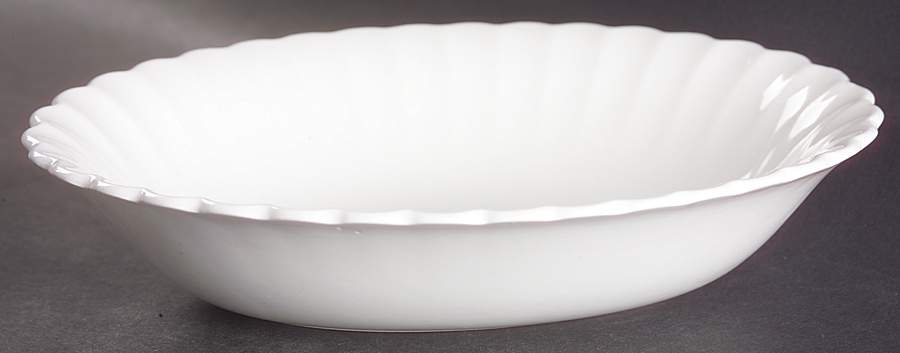Classic White 9" Oval Vegetable Bowl by J & G Meakin-1