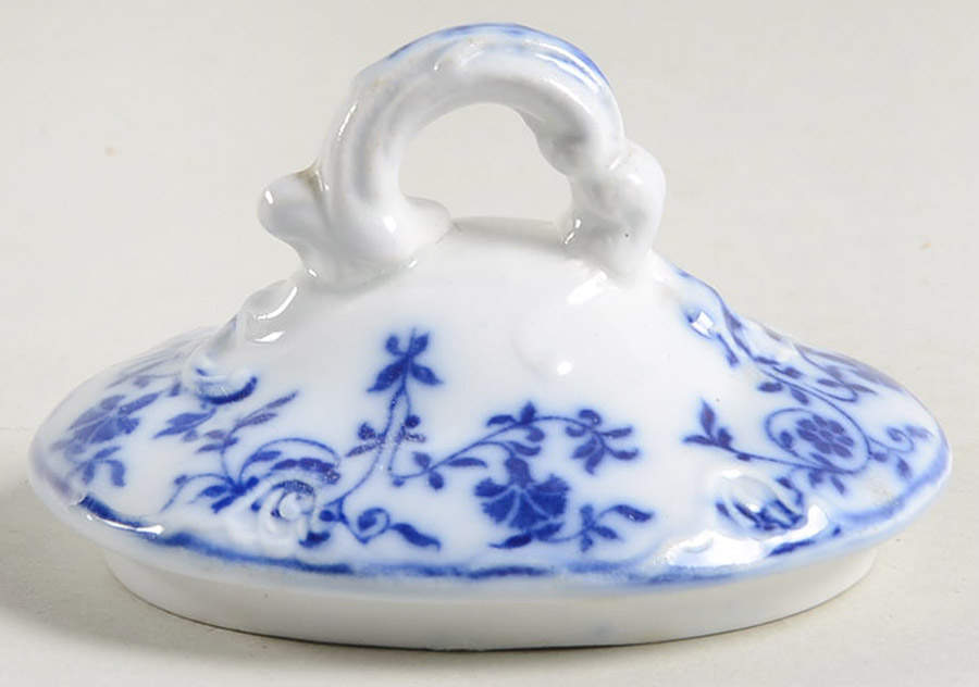 Colonial Flow Blue (No Gold Accent) Lid for Oversize Sugar Bowl by J & G Meakin-1