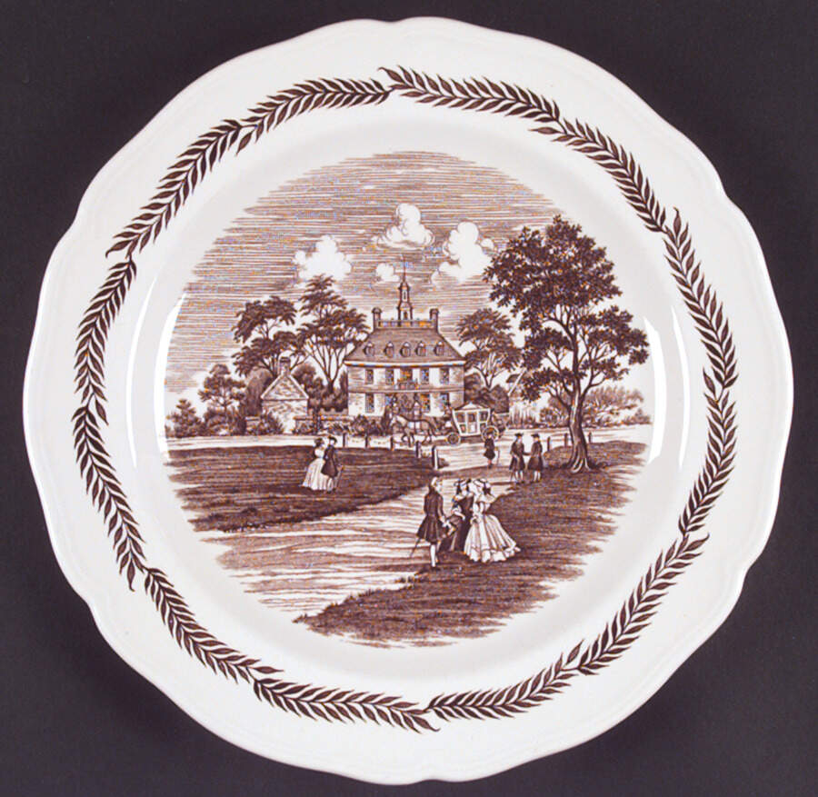 Colonial Brown Dinner Plate by J & G Meakin-1