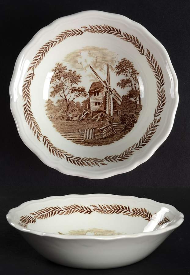 Colonial Brown Fruit/Dessert (Sauce) Bowl by J & G Meakin-1