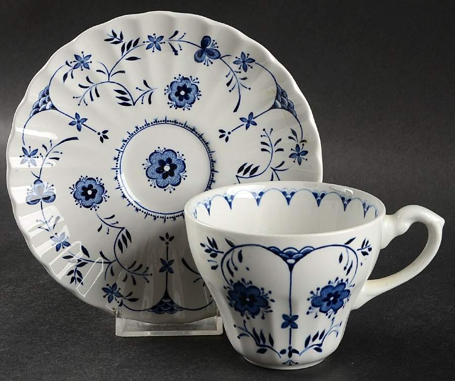 Copenhagen Flat Cup & Saucer Set by J & G Meakin-1