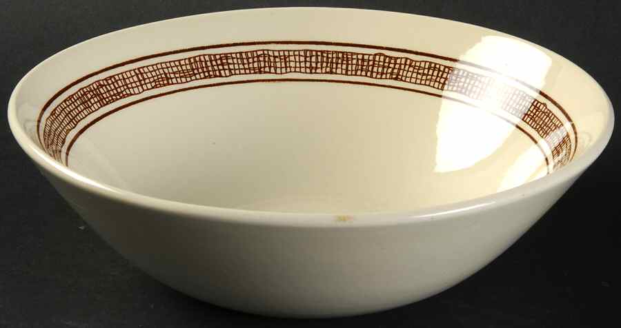Country Tweed Brown Coupe Cereal Bowl by J & G Meakin-1