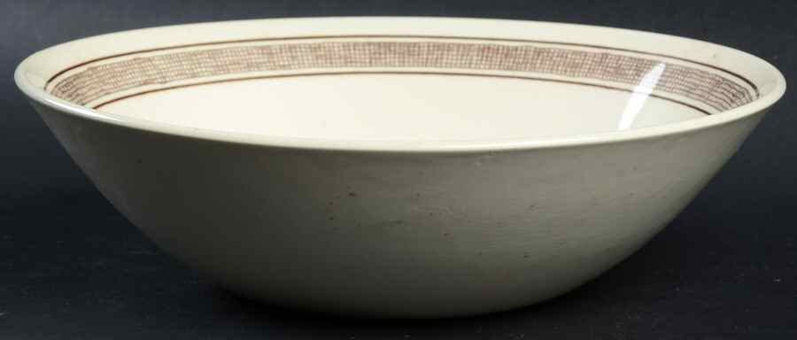Country Tweed Brown 8" Round Vegetable Bowl by J & G Meakin-1